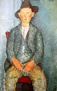 Amedeo Modigliani Junger Bauer oil on canvas